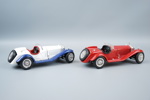 Modellbilar, 2 st, Alfa Romeo 2300 Spider (1932), 1/18, Burago.