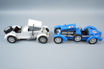 Modellbilar, 2 st, Mercedes Benz SSKL 1931 och Bugatti Type 59 1934, 1/18, Burago.
