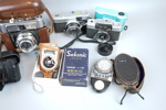 Kameror samt tillbehör, 11 delar, bl.a Kodak.