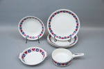Matservisdelar, 6 st, porslin, Silja, Rörstrand.