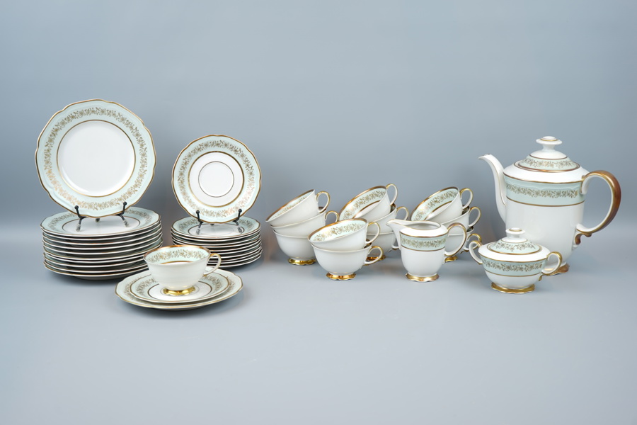 Kaffeservis, 27 delar, porslin, Upsala-Ekeby, Karlskrona.