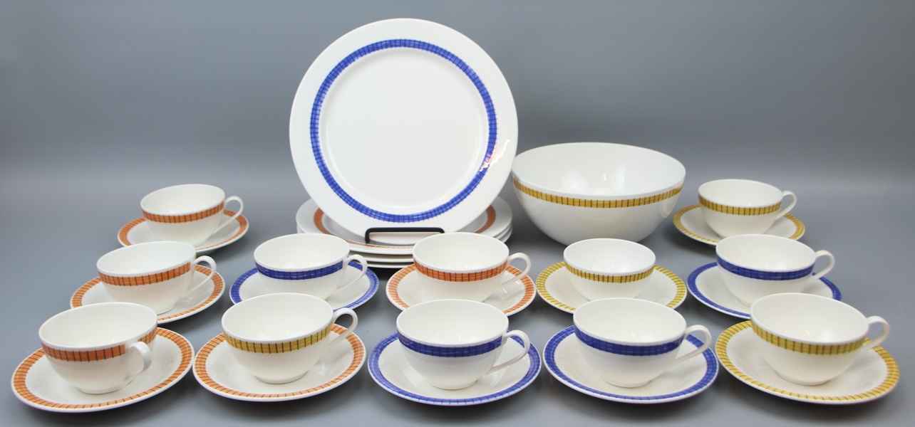 Servisdelar, 17 st, porslin, "Plus", Rörstrand.