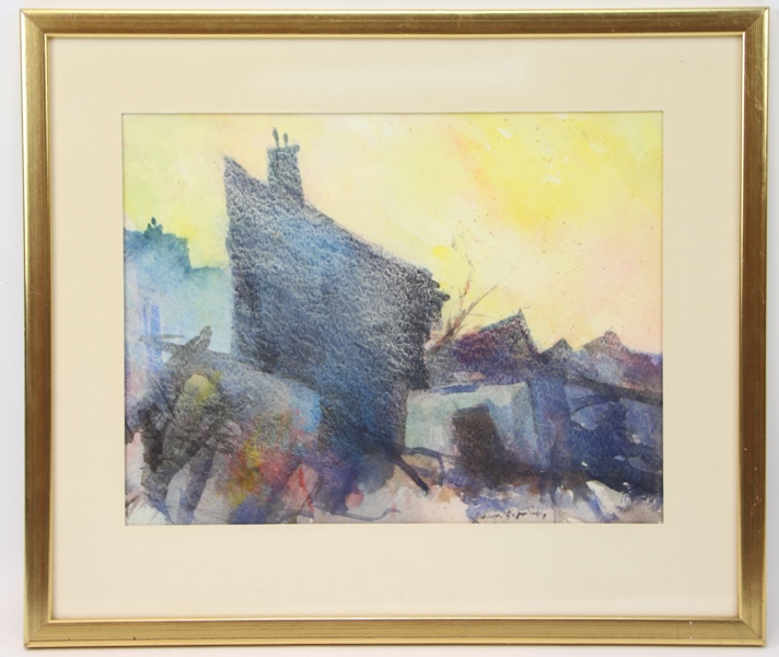 Arne Aspelin, akvarell, signerad.