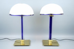 Venini "Belboi", bordslampor, ett par, glas/metall, signerad, Murano, 1980-tal.