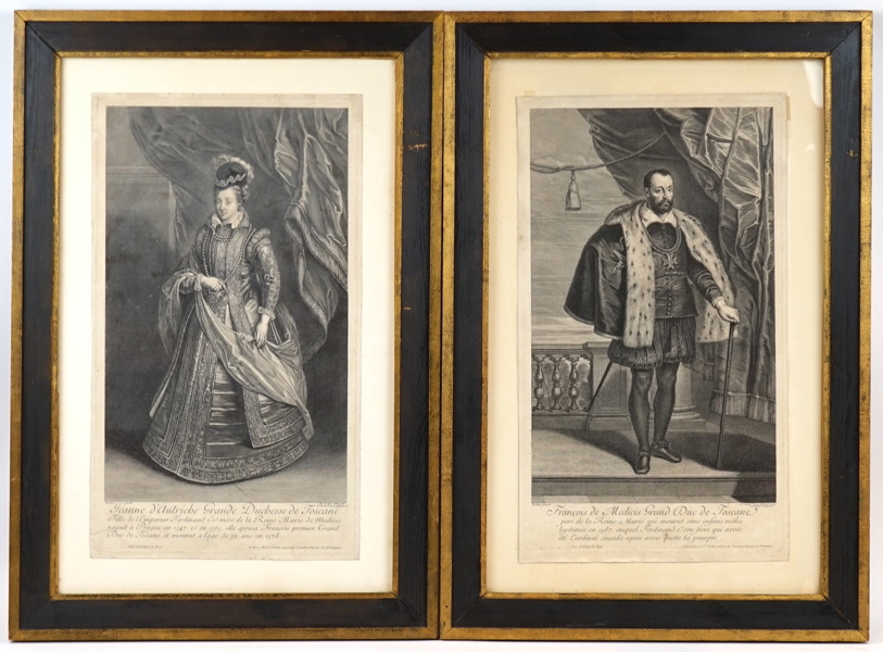 Peter Paul Rubens, efter, kopparstick, 2 st, 1700-tal.