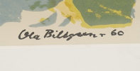 Hans och Ola Billgren, litografier, 2 st, signerade, 1960.