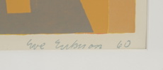 Erik Walter och Eva Eriksson, litografier, 2 st, signerade, 1960.