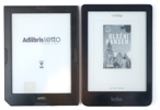 E-bokläsare, 2 st,  Adlibris Letto Frontlight och Kobo Clara HD.