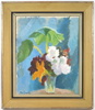 Hjalmar Grahn, "Blommor i glas", olja på pannå, signerad, 1945.