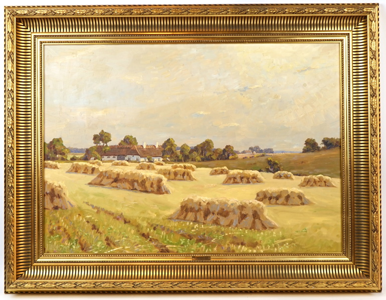 Alfred Gregers Rasmussen, olja på duk, signerad.