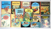Tintin, seriealbum, 12 st, varav 2 st 1:a upplaga.