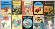 Tintin, seriealbum, 12 st, varav 2 st 1:a upplaga.