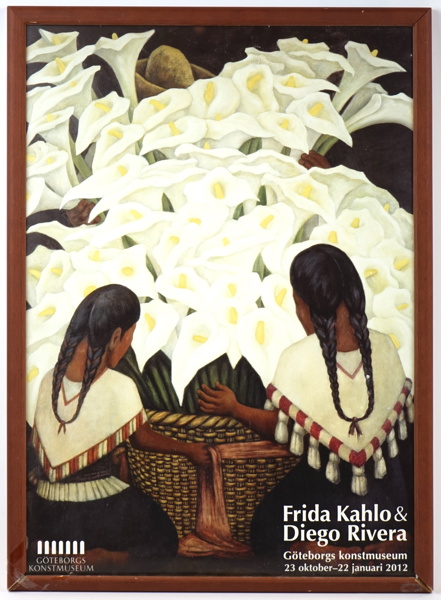 Affisch, ''Frida Kahlo & Diego Rivera, Göteborgs Konstmuseum''.