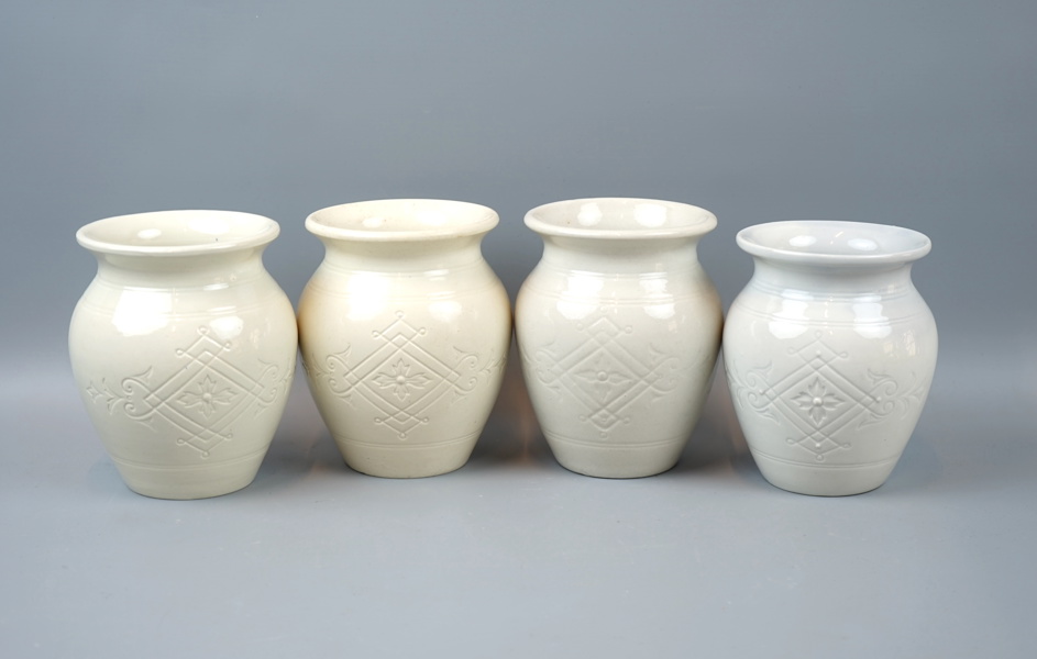 Krus, 4 st, keramik, Rörstrand och Gustavsberg.