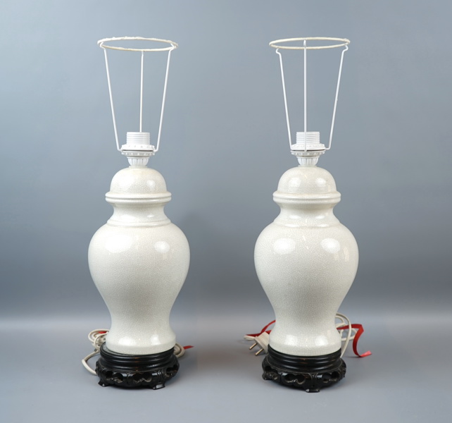 Bordslampor, ett par, keramik, Nordiska Kompaniet.