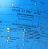 Himmelsglob med belysning, Scan-Globe A/S, Köpenhamn, Danmark.