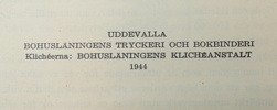 Bok, Svenska Gods och Gårdar, del IV, Kristanstad län Södra Delen, Uddevalla, Bohusläningens tryckeri och bokbinderi, 1944.