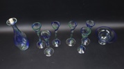 Glas m.m, 8 delar, Glashyttan, Sölvesborg, signerade.