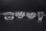 Skålar och vas, 4 delar, bl.a Orrefors.