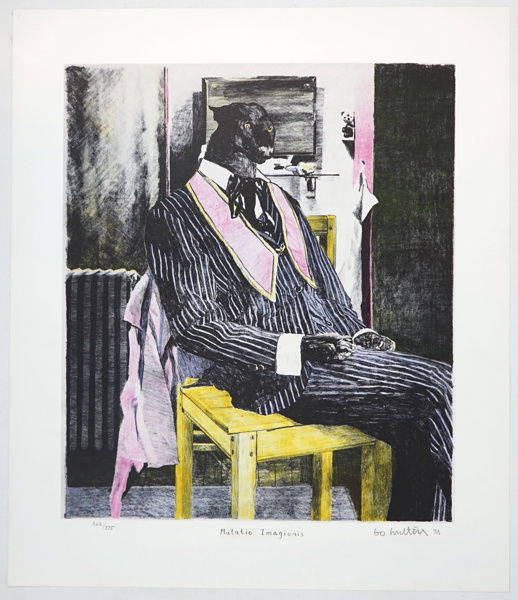 Bo Hultén, ''Mutatio Imagionis'', litografi nr. 262/375, signerad, 1978.