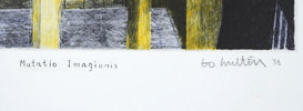 Bo Hultén, ''Mutatio Imagionis'', litografi nr. 262/375, signerad, 1978.