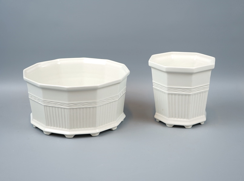 Ytterfoder, 2 st, porslin, "Prins Eugens Waldemarsudde", Gustavsberg.