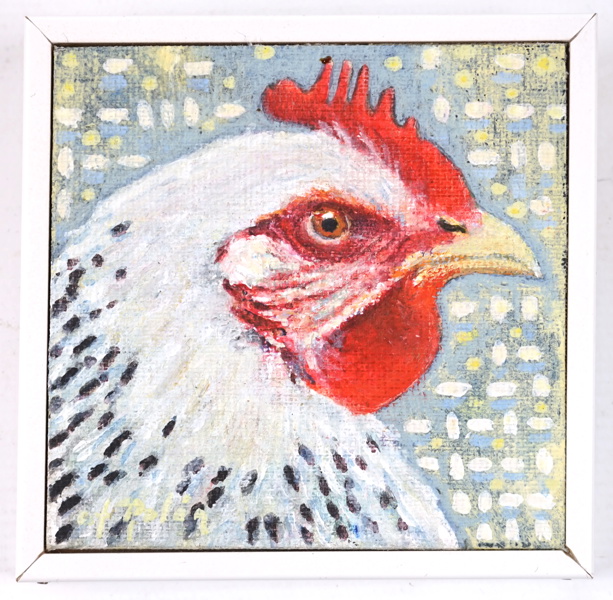 Oidentifierad konstnär, olja på pannå, monogramsignerad a tergo, 1982.