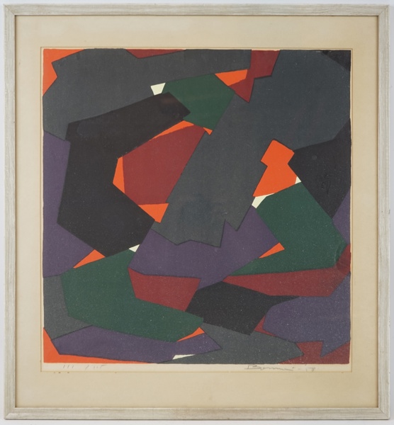 Olle Bonniér, litgorafi nr 111/115, signerad, 1958.