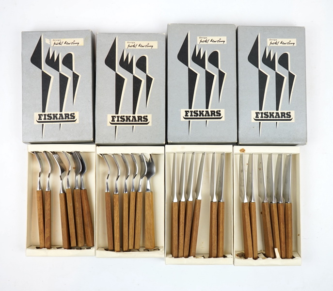 Bertel Gardberg, bestickservis, 24 delar, trä/rostfritt stål, Fiskars, Finland.