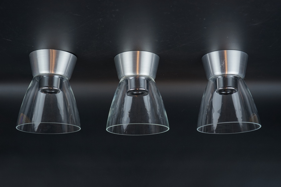 Taklampor, 3 st, metall/glas, "Bizzo", Belid.