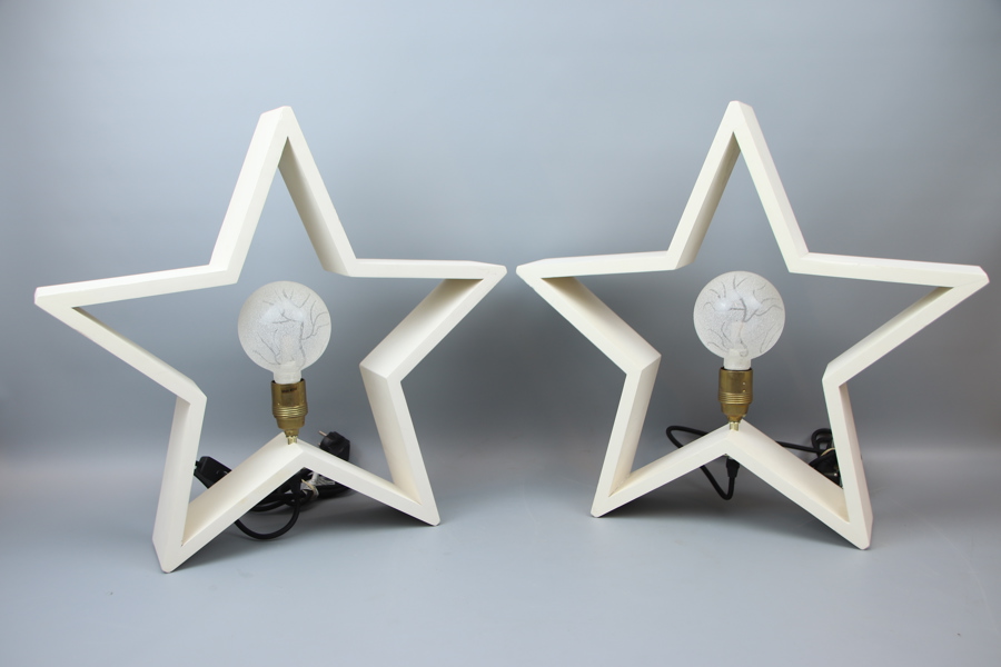 Bordsstjärnor, ett par, trä, "Lysekil", Star Trading.