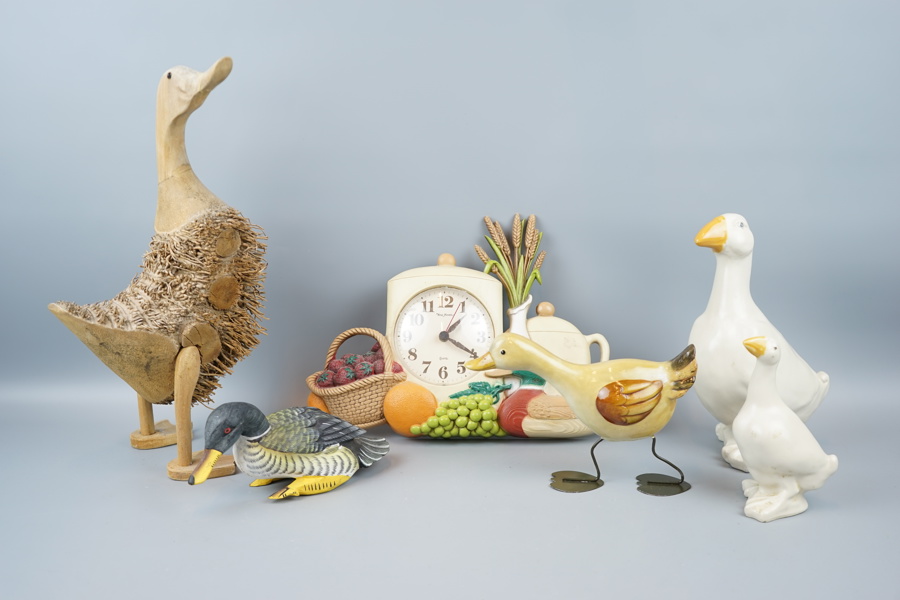 Figuriner m.m, 6 delar, keramik/plast/metall, bl.a Höganäs Keramik.