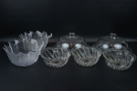 Skålar m.m, 7 delar, glas.