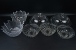 Skålar m.m, 7 delar, glas.