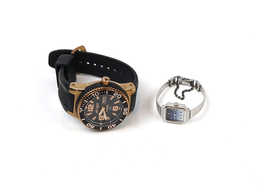 Armbandsur, 2 st, Jet Set WB30 och Seiko.