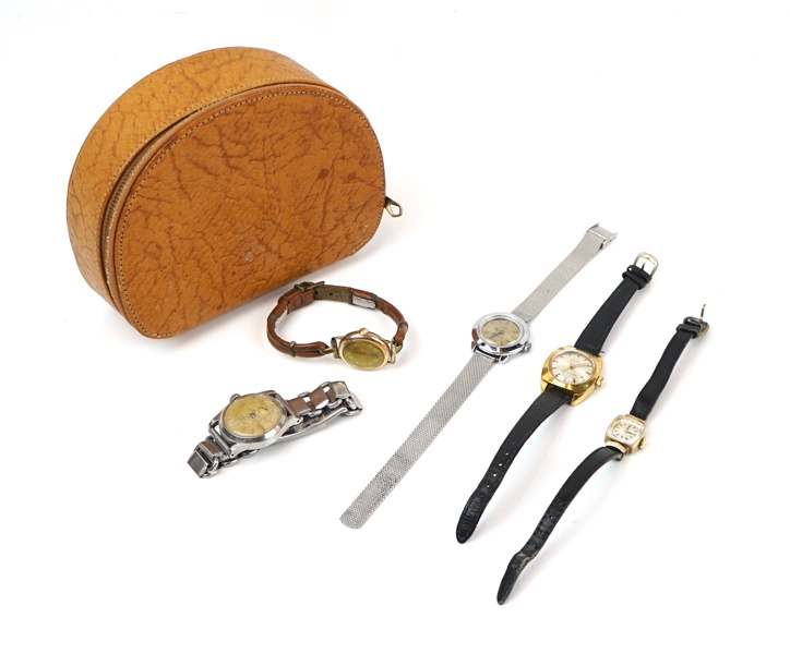 Armbandsur, 5 st, bl.a Certina och Timex.