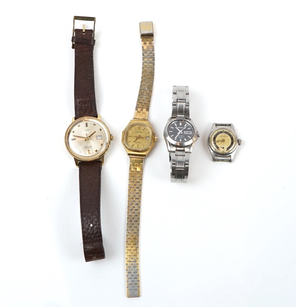 Armbandsur, 4 st, bl.a Seiko och Timex.
