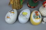 Påskägg m.m, 14 delar, olika material.