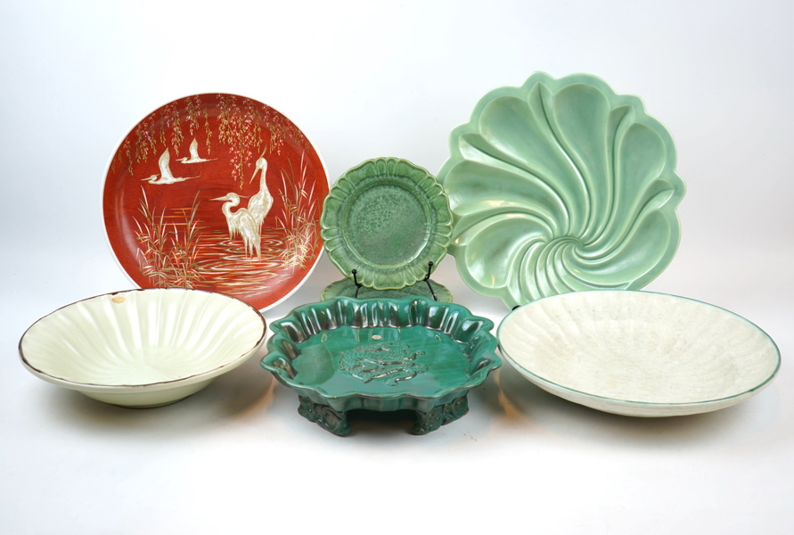 Fat, 9 st, keramik, bl.a Arthur Percy, Gefle.