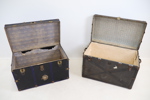 Koffertar, 2 st, trä/metall.