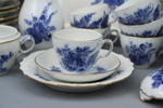 Kaffeservis, 30 delar, porslin, "Blå Blomst", guldkant, Royal Copenhagen.
