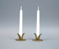 Ivar Ålenius Björk, ljusstakar, ett par, mässing, ''Knoppen'', Ystad-Metall.