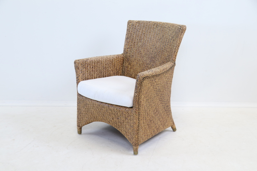 Fåtölj, rotting/textil.