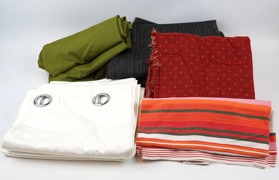 Gardiner, tyg m.m, 8 delar, textil.