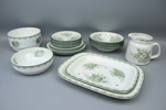 Servisdelar, 23 st, porslin, Grön Anna, Rörstrand.