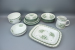 Servisdelar, 23 st, porslin, Grön Anna, Rörstrand.