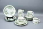 Kaffeservis, 11 delar, porslin, Grön Anna, Rörstrand.