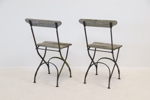 Bryggeristolar, 2 st, trä/metall, Byarum, 1900-talets andra hälft.