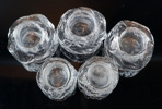 Ann Wolff, ljuslyktor, 5 st, glas, ''Snöboll'', Kosta Boda.