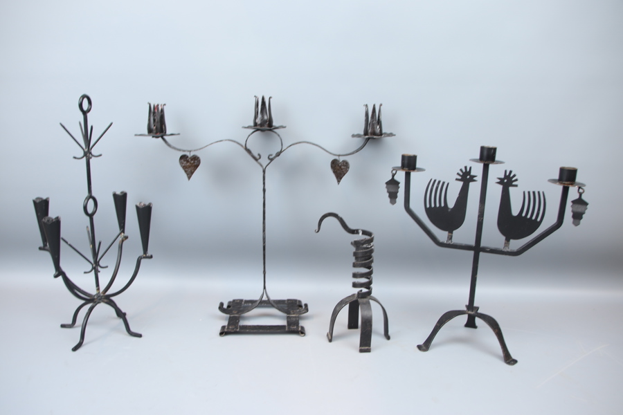 Ljusstakar, 4 st, smide.